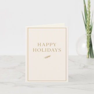 Modern Minimalist Holiday Card – Elegant Neutral  Karte