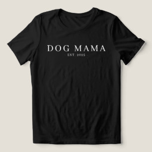 Modern minimalist Hundemama Gründungsdatum Tri-Blend Shirt