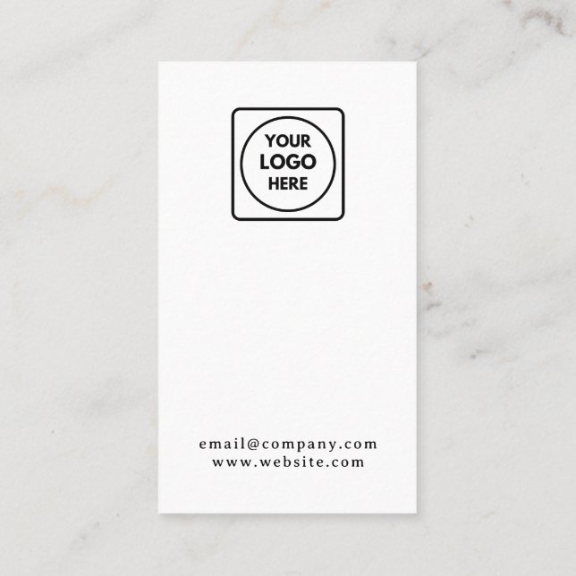 Modern Minimalist Logo | Business Loyalty Design Treuekarte (Rückseite)