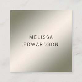 Modern minimalist luminous silver professional quadratische visitenkarte