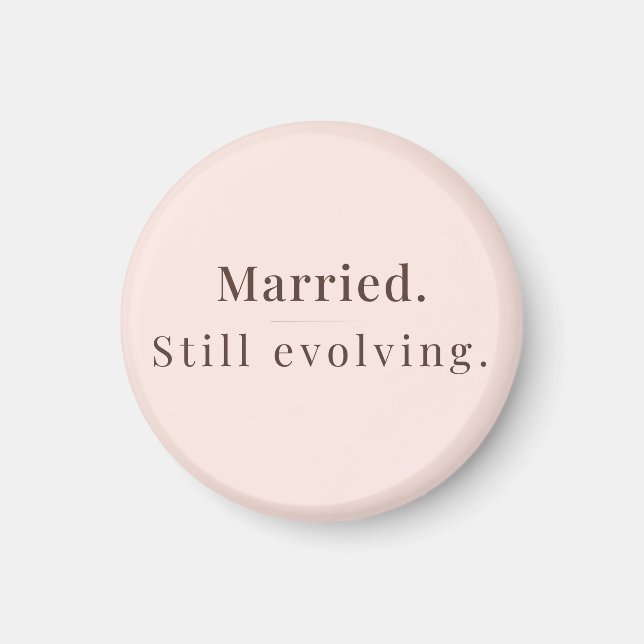 Modern Minimalist Marriage Quote Fridge Magnet (Vorne)