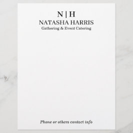 Modern Minimalist Monogram Logo letterhead Briefbogen