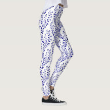 Modern minimalist navyblau-weiß floral