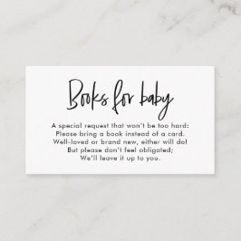 Modern Minimalist Neutral Baby Shower Book Request Begleitkarte