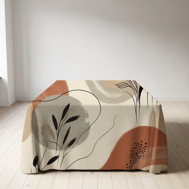 Modern Minimalist Organic Abstract Shapes Pattern Tischdecke (Von Creator hochgeladen)