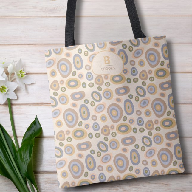 Modern Minimalist Organic Personalized Tote Bag (Modern Minimalist Personalized Tote Bag)