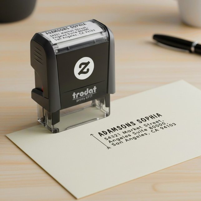 Modern Minimalist Personal Name & Address Permastempel (Modern Sole Proprietor, Minimalist Personal Name & return Address Self inking Stamp)