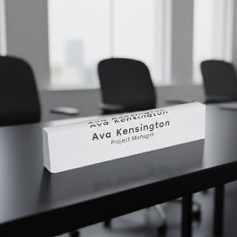 Modern Minimalist Personalized Desk Name Plate  Namensplakette