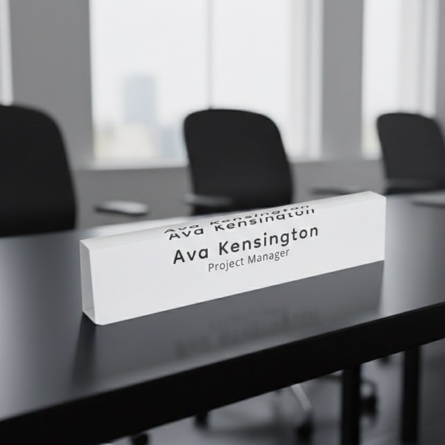 Modern Minimalist Personalized Desk Name Plate  Namensplakette (Von Creator hochgeladen)