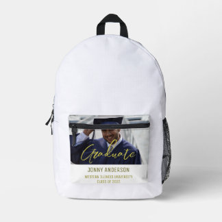 Modern Minimalist Photo and Script Bedruckter Rucksack