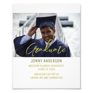 Modern Minimalist Photo and Script Fotodruck