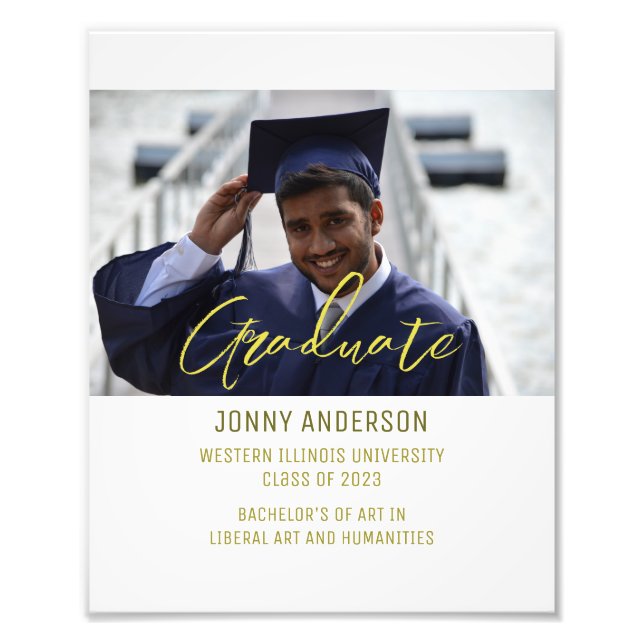 Modern Minimalist Photo and Script Fotodruck (Vorne)