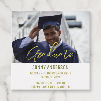 Modern Minimalist Photo and Script Geschenkanhänger