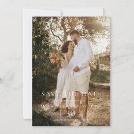 Modern Minimalist Photo Wedding Save the Date