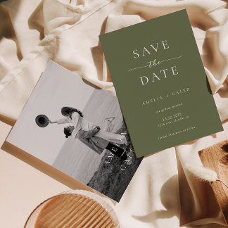Modern Minimalist Photo Wedding Save the Date