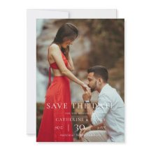 Modern Minimalist Photo Wedding Save the Date