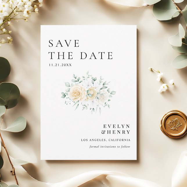 Modern Minimalist QR Code Wedding Website Save The Date (Von Creator hochgeladen)