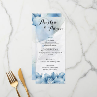 Modern Minimalist Reception Dinner Menu Menükarte