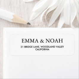 Modern Minimalist Return Address