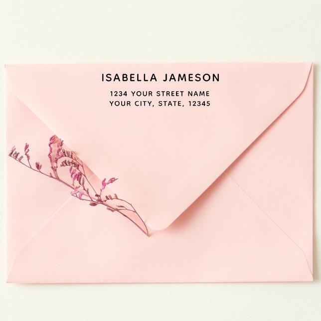 Modern Minimalist Return Address Permastempel (Von Creator hochgeladen)
