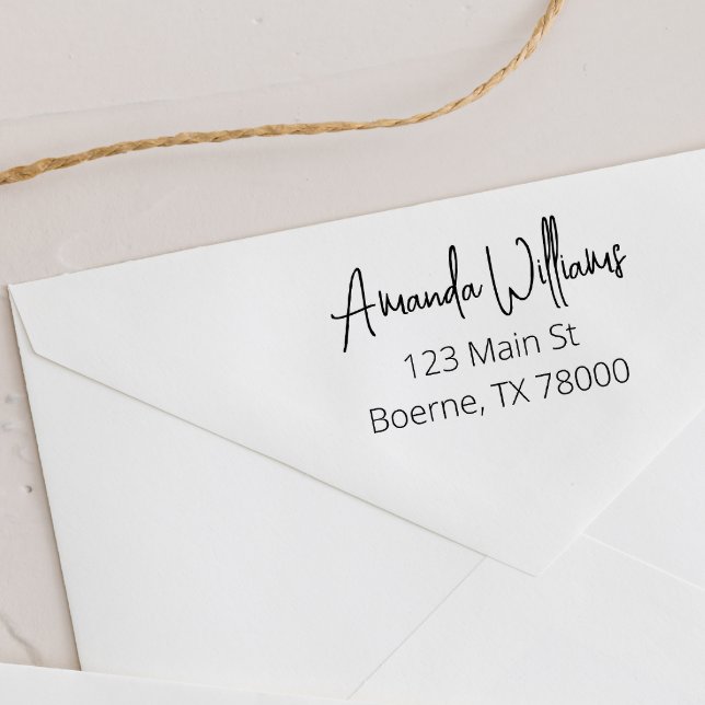 Modern Minimalist Return Address Permastempel (Personalized return address stamp)