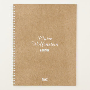 Modern minimalist rustikale Kraftschrift Planer