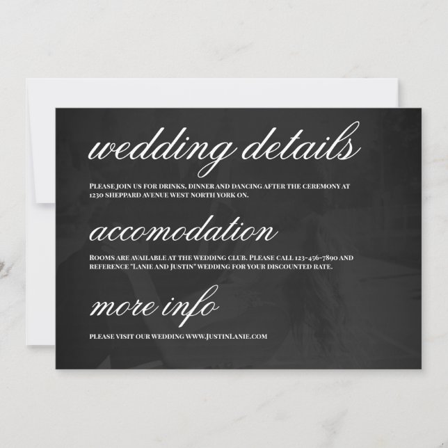 Modern Minimalist Save the Date Wedding Details Einladung (Vorderseite)