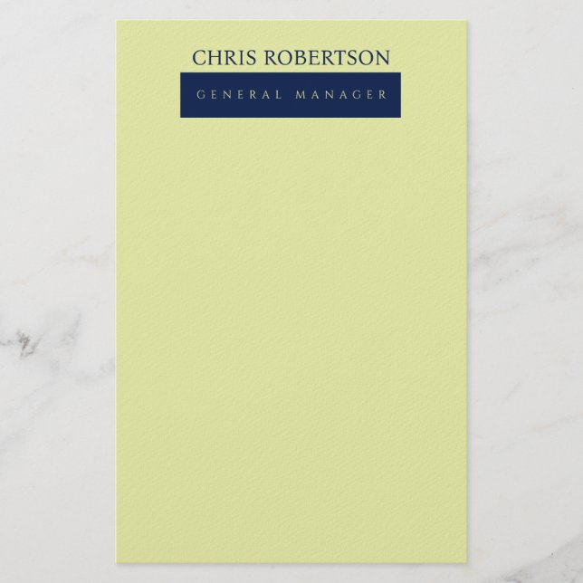 Modern minimalist schlicht briefpapier (Vorderseite)