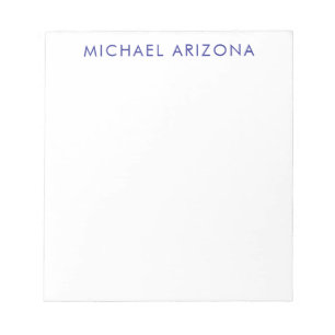 Modern minimalist schlicht eigener Name Notizblock