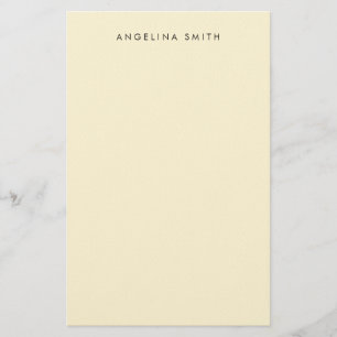 Modern minimalist schlicht einfarbig Cornsilk-Farb Briefpapier