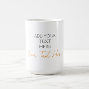 Modern minimalist schlicht personalisiert mit Text Kaffeetasse