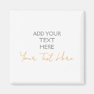 Modern minimalist schlicht personalisiert mit Text Magnet