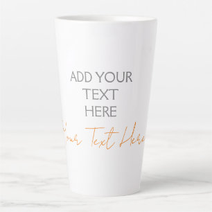 Modern minimalist schlicht personalisiert mit Text Milchtasse