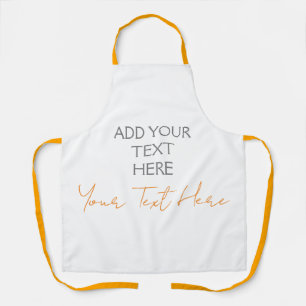 Modern minimalist schlicht personalisiert Text hin Schürze