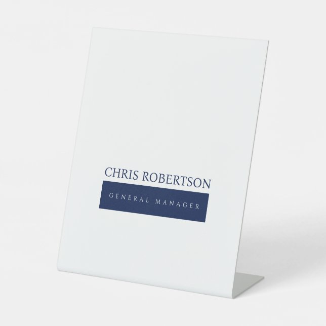 Modern minimalist schlicht sockelschild (Vorderseite)
