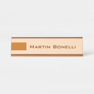 Modern Minimalist Schreibtischnamensplakette