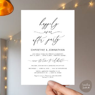 Modern minimalist, schwarze Schrift, Hochzeits-Elo Einladung