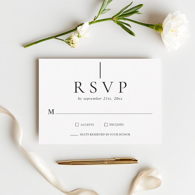 Modern Minimalist Simple Clean Wedding RSVP cards (Von Creator hochgeladen)