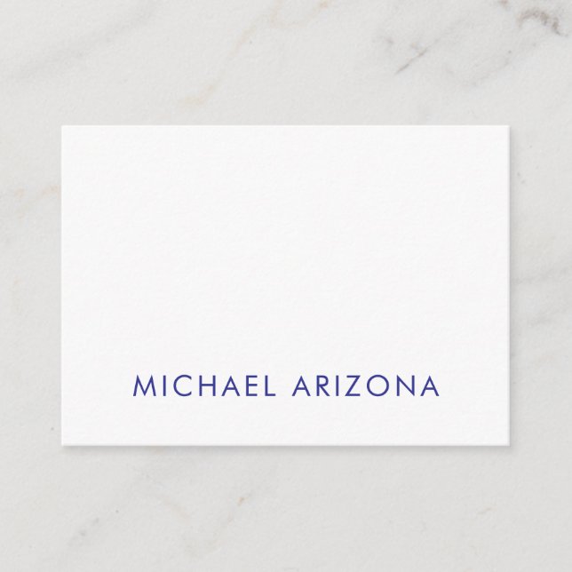 Modern Minimalist Simple Plain Own Name Begleitkarte (Vorderseite)