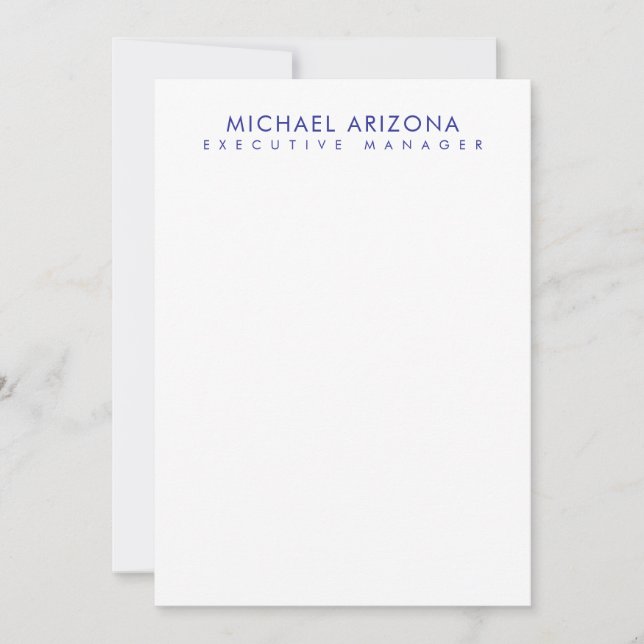 Modern Minimalist Simple Plain Own Name Card (Vorderseite)