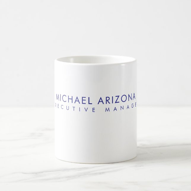 Modern Minimalist Simple Plain Own Name Kaffeetasse (Mittel)