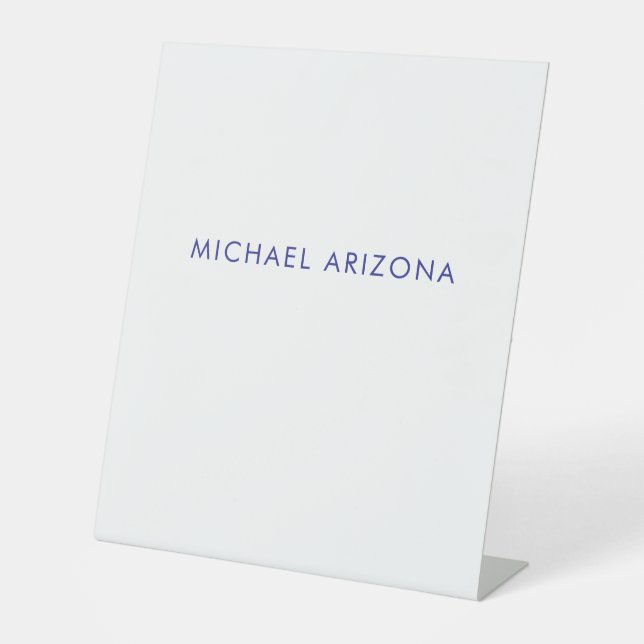 Modern Minimalist Simple Plain Own Name Sockelschild (Vorderseite)
