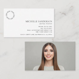 Modern Minimalist Simple Professional Logo Photo Visitenkarte