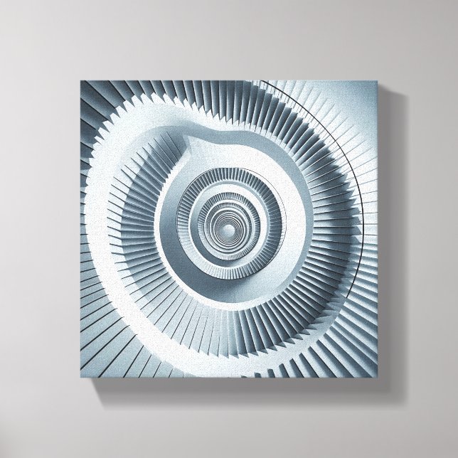 Modern Minimalist Spiral Staircase Art - Abstract  Leinwanddruck (Vorderseite)