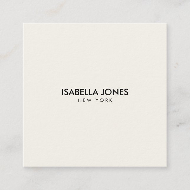 Modern Minimalist Square Kraft Business Card Quadratische Visitenkarte (Vorderseite)