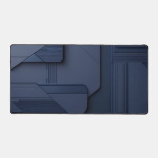 Modern Minimalist Tech Surface in Deep Blue Schreibtischunterlage