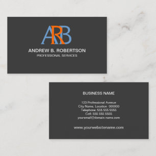 Modern minimalist und elegantes Monogramm Visitenkarte