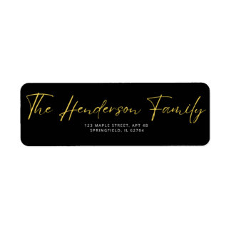 Modern Minimalist Wedding Return Address Labels -