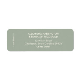 Modern Minimalist Wedding | Sage Green Timeless