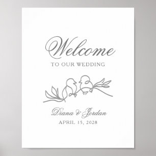Modern Minimalist Wedding Welcome Poster